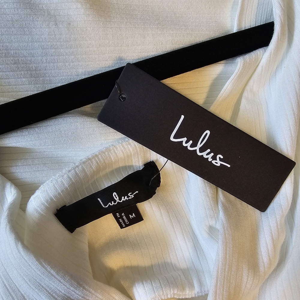 Lulu's Ivory Cutout Midi Dress with Side Slit - Picture 10 of 11